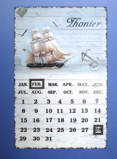 ティンプレートカレンダー（帆船）